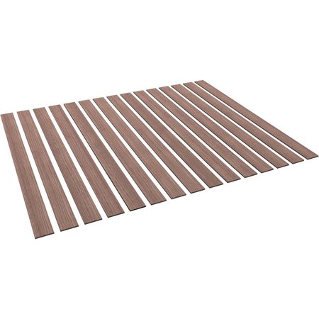 Ekena Millwork 48H x 1/4T Adjustable Wood Slat Wall Panel Kit w/ 3W Slats, Walnut contains 15 Slats SWW60X48X0250WA